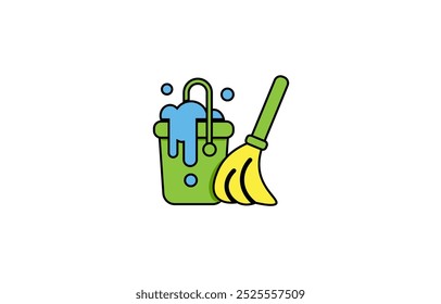 Vector illustration of cartoon trash can