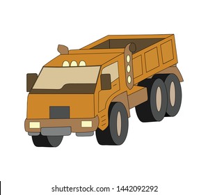 Vector illustration with cartoon truck