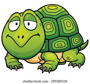 Vector Illustration Cartoon Turtle Stock Vector (Royalty Free) 299585534