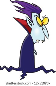 A vector illustration of cartoon vampire