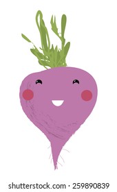 Vector illustration of a cartoon vegetable - Potato -  for kids education, designs and scrapbook decorations 