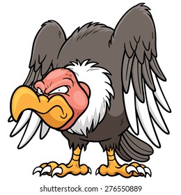 Vector illustration of Cartoon vulture