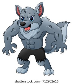 Vector Illustration Cartoon Werewolf Stock Vector (Royalty Free ...