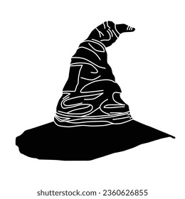 vector illustration of a cartoon witch hat. suitable for Halloween event accessories Vector