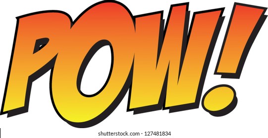 A Vector Illustration Of Cartoon Word Pow!