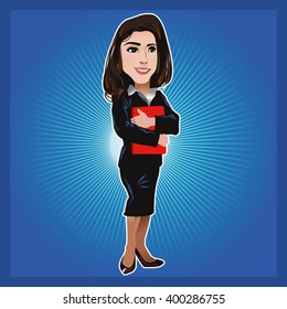 A vector illustration for cartoon Working women