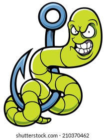 Vector illustration cartoon worm