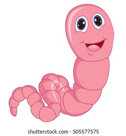 Vector Illustration Of Cartoon Worm