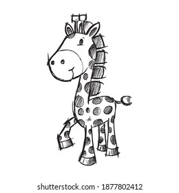 Vector illustration of Cartoon Zebra - Coloring book