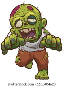 Vector illustration of Cartoon Zombie