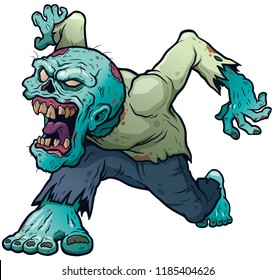 Vector illustration of Cartoon Zombie