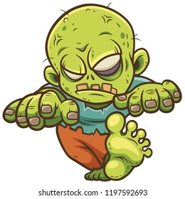 Vector illustration of Cartoon Zombie