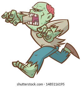 Vector illustration of Cartoon Zombie