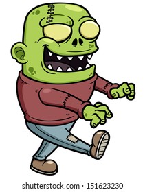 Vector illustration of Cartoon zombie