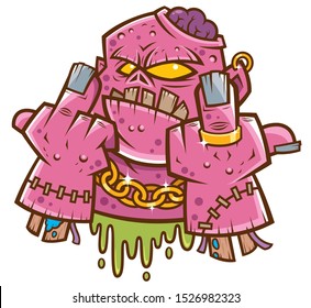Vector illustration of Cartoon Zombie