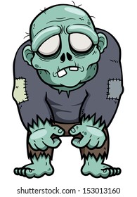 Vector illustration of Cartoon zombie