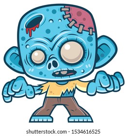 Vector illustration of Cartoon Zombie