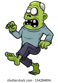 Vector illustration of Cartoon zombie