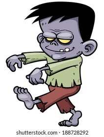 Vector illustration of Cartoon zombie