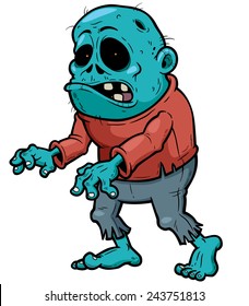 Vector illustration of Cartoon zombie