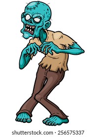 Vector illustration of Cartoon zombie