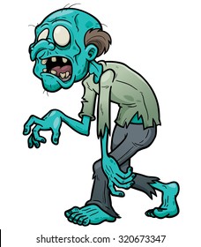 Vector illustration of Cartoon zombie