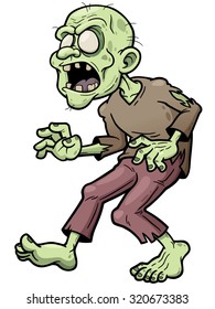 Vector illustration of Cartoon zombie