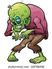 Vector illustration of Cartoon Zombie