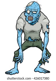 Vector illustration of Cartoon Zombie