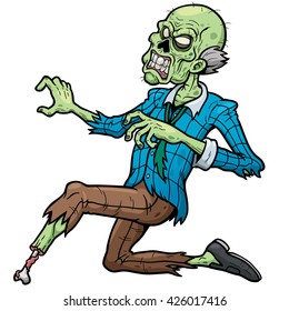 Vector illustration of Cartoon Zombie