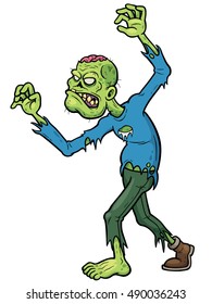 Vector illustration of Cartoon Zombie