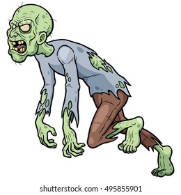 Vector illustration of Cartoon Zombie