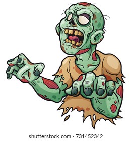 Vector illustration of Cartoon Zombie