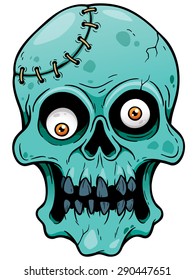 Vector illustration of Cartoon Zombie face