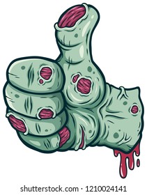 Vector illustration of Cartoon Zombie hand