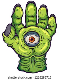 Vector illustration of Cartoon Zombie hand