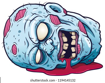 Vector illustration of Cartoon Zombie head