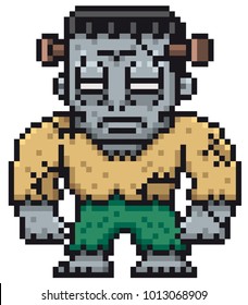 Vector illustration of Cartoon Zombie - Pixel design