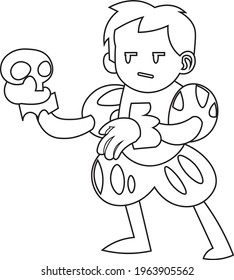 vector illustration of cartoonish actor