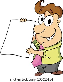 vector illustration-  cartoonon man on white background