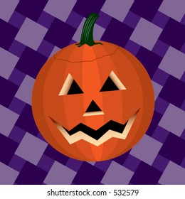 Vector illustration of a carved pumpkin.