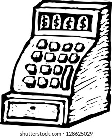 Vector illustration of a cash register