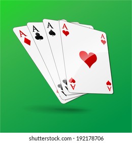 Vector illustration of casino cards background concept