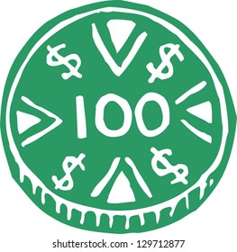Vector illustration of casino chip