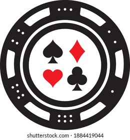 Ilustración vectorial del chip del casino