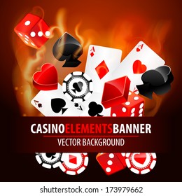 Vector Illustration Of Casino Elements