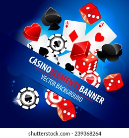 Vector Illustration Of Casino Elements