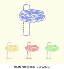 Vector illustration of casino and gambling icon