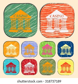 Vector illustration of casino and gambling icon