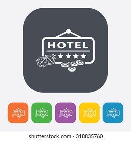 Vector illustration of casino and gambling icon